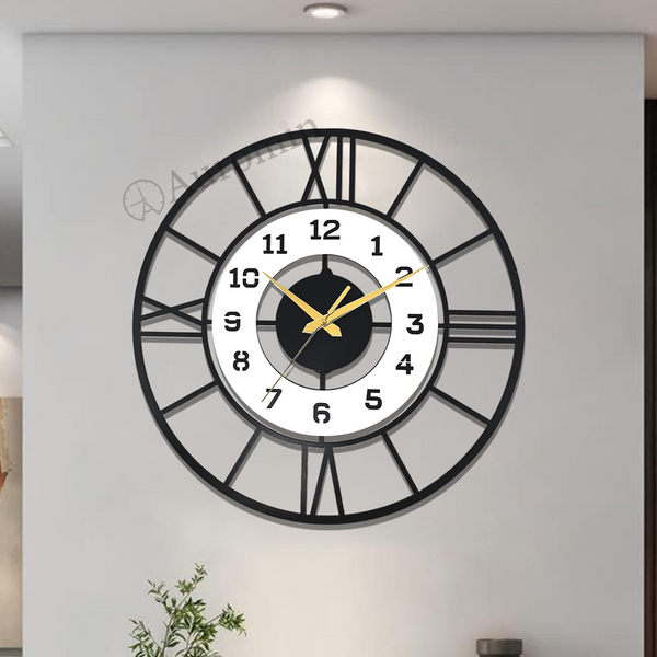 Roman Stylish Metal Wall Clock