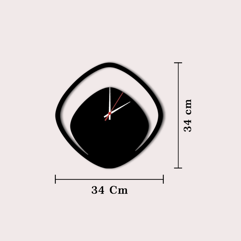 Boomerang Shape Metal Wall Clock